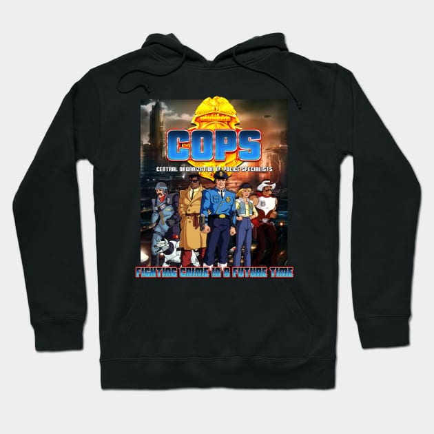 COPS w Background Hoodie by BigOrangeShirtShop